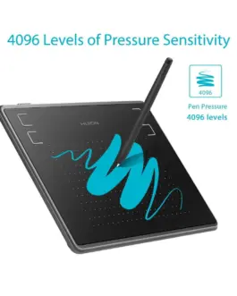 Alternative view of Графичен таблет HUION Inspiroy H430P, USB, Черен