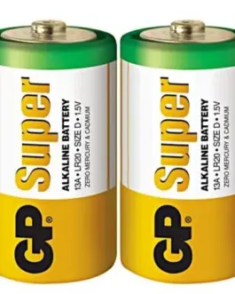 Алкална батерия GP SUPER LR20 2 бр. в опаковка / shrink 1.5V