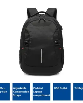 Alternative view of Раница за лаптоп ACT AC8530, до 15.6", USB изход, Черна