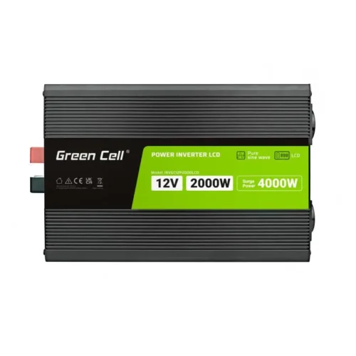 Alternative view of Инвертор GREEN CELL, 12/220V, DC/AC, 2000W/4000W, INVGCP2000LCD  LCD Чиста синусоида