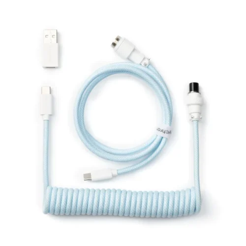 Alternative view of Кабел за клавиатура Keychron Coiled Aviator - Light Blue