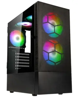 Кутия за компютър Kolink Observatory MX Mesh ARGB TG Mid-Tower Черна