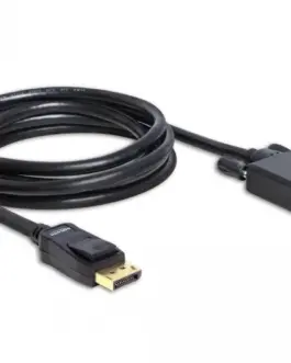 Кабел Delock DisplayPort мъжко - DVI мъжко 2 м. Черен
