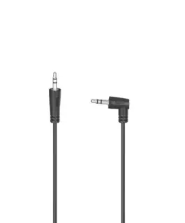 Аудио кабел HAMA 3.5мм жак мъжко - 3.5мм жак мъжко на 90° 0.5м Стерео