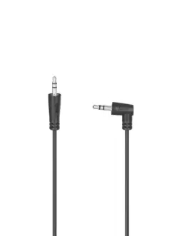 Аудио кабел HAMA 3.5мм жак мъжко - 3.5мм жак мъжко на 90° 0.5м Стерео