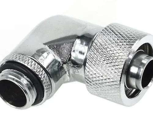 Alternative view of Компресионен фитинг Alphacool, 16/10 - G1/4, 90°, Въртящ се, Хром