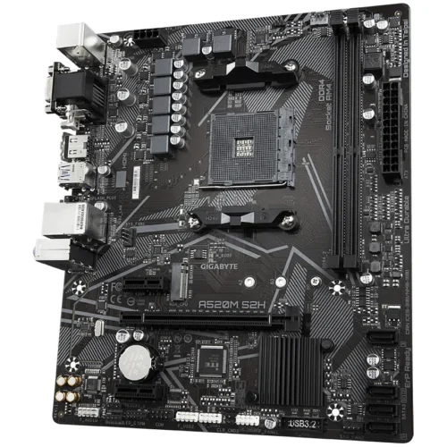 Alternative view of Дънна платка GIGABYTE A520M-S2H, Socket AM4