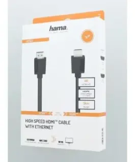 Alternative view of Кабел HAMA High-Speed, HDMI мъжко - HDMI мъжко, 4K, 3м, 18Gbit/s, Ethernet, Eкраниран, Черен