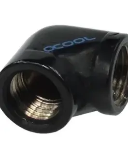L-конектор Alphacool HF Вътрешна резба G1/4 - G1/4 90° Черен мат