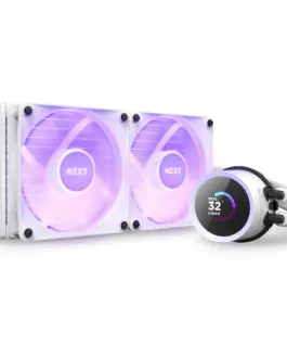 Alternative view of Охладител за процесор NZXT Kraken 240 RGB White, LCD Display