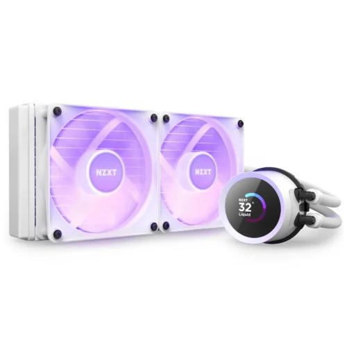 Alternative view of Охладител за процесор NZXT Kraken 240 RGB White, LCD Display