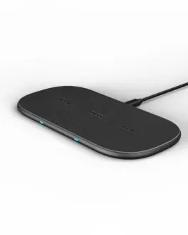 Alternative view of Безжично зарядно RAPOO XC260, Qi, Двойно, 7.5W/10W, Черен