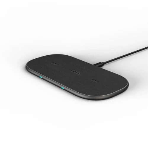 Alternative view of Безжично зарядно RAPOO XC260, Qi, Двойно, 7.5W/10W, Черен