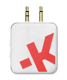 Аудио адаптер Skross 3.5 mm жак към Bluetooth Бял