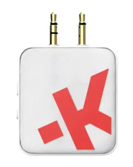 Аудио адаптер Skross 3.5 mm жак към Bluetooth Бял