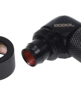 Alternative view of Компресионен фитинг Alphacool, 13/10 - G1/4, 90°, Въртящ се, Черен мат