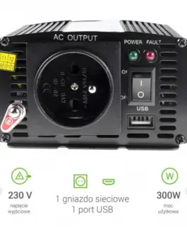 Alternative view of Инвертор GREEN CELL 24V/300W