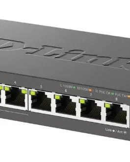 Alternative view of Суич D-Link DGS-1008P, 4x PoE + 4 x стандартни, 10/100/1000, Gigabit,