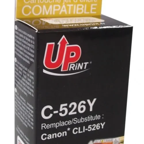 Мастилница UPRINT CLI526 CANON, С чип, Yellow