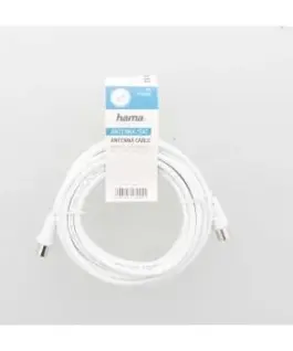 Alternative view of Антенен кабел HAMA 205031, Коаксиален мъжко - Коаксиален женско, 10 м, 75dB, Екраниран, Бял
