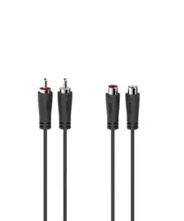Удължителен аудио кабел HAMA  2 x Чинч мъжко - 2 x Чинч женско 1.5 м