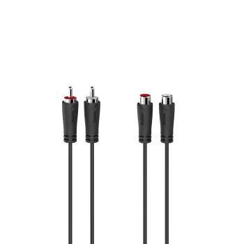 Удължителен аудио кабел HAMA  2 x Чинч мъжко - 2 x Чинч женско 1.5 м