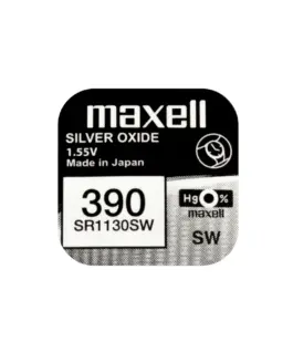 Бутонна батерия сребърна MAXELL SR1130 SW /AG10/ 389/390/  1.55V