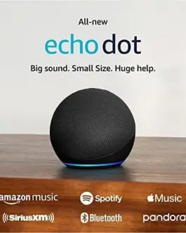 Alternative view of Преносима смарт тонколона Amazon Echo Dot 5, Гласов асистент, Alexa, Черна