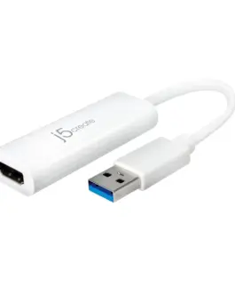 Адаптер j5create JUA254 USB-A към HDMI Бял