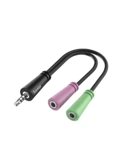 Аудио сплитер HAMA 3.5мм  жак мъжко - 2 х 3.5 mm жак женско 10cm