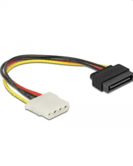 Кабел DeLock Power Cable SATA 15 pin женско към 4 pin женско 20 cm