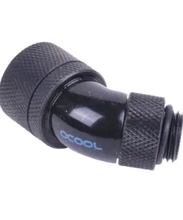 Alternative view of Компресионен фитинг Alphacool, 16/10 - G1/4, 45°, Въртящ се, Черен мат