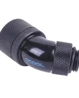 Alternative view of Компресионен фитинг Alphacool, 16/10 - G1/4, 45°, Въртящ се, Черен мат