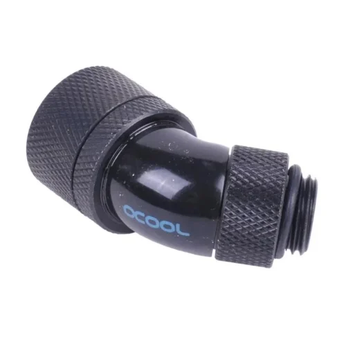 Alternative view of Компресионен фитинг Alphacool, 16/10 - G1/4, 45°, Въртящ се, Черен мат