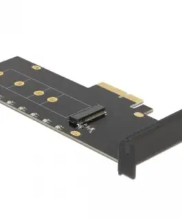 Alternative view of Карта за разширение на слотове Delock, PCI Express x4 към 1 x internal NVMe M.2 Key M, RGB LED, Low Profile
