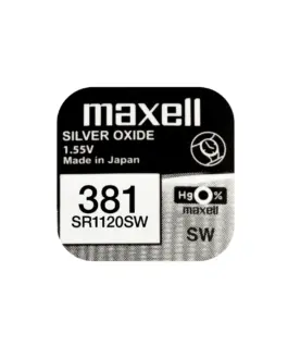 Бутонна батерия сребърна MAXELL SR1120 SW /381/391/ AG8 1.55V