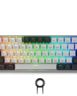 Геймърска безжична клавиатура Spartan Gear Pegasus 2 RGB White/Grey