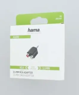 Alternative view of Преходник HAMA, 3.5 мм жак мъжко - 2 x Чинч женско, Черен
