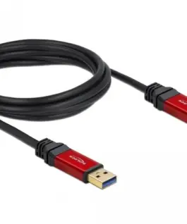 Кабел Delock  USB-A мъжко - USB-А мъжко 2 м Premium Екраниран