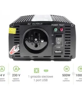 Alternative view of Инвертор GREEN CELL 24V/500W