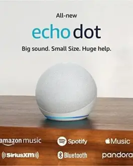 Alternative view of Преносима смарт тонколона Amazon Echo Dot 5, Гласов асистент, Alexa, Бяла