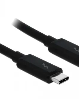 Кабел Delock Thunderbolt 3 (20 Gb/s) USB-C  мъжко - мъжко 2.0 м 3 A Черен