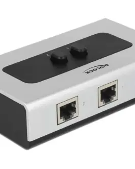 Превключвател Delock Ръчен 2 x RJ45 порта 10 Gbps
