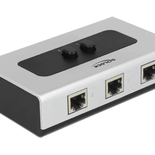 Превключвател Delock Ръчен 2 x RJ45 порта 10 Gbps