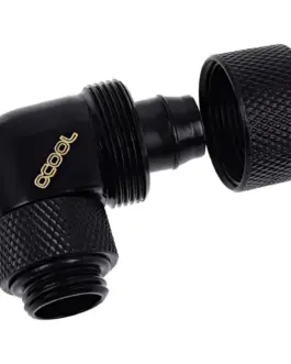 Alternative view of Фитинг Alphacool Eiszapfen, Удължител, 90°, 16/10mm, G1/4, Черен мат