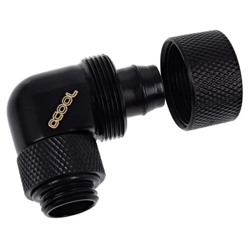 Alternative view of Фитинг Alphacool Eiszapfen, Удължител, 90°, 16/10mm, G1/4, Черен мат