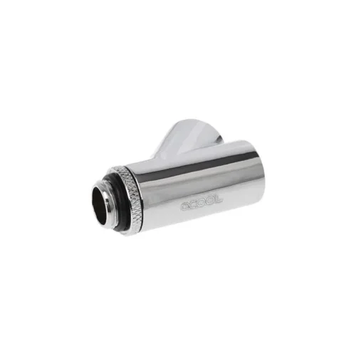 Alternative view of Y-конектор Alphacool Eiszapfen, Въртящ се, 45°, G1/4 външна към 2 x G1/4 вътрешна резба, Сребрист