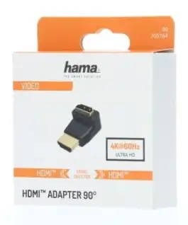 Alternative view of Адаптер HAMA 205164, HDMI мъжко - HDMI женско, на 90°, Черен