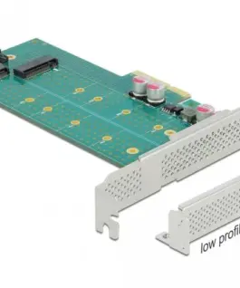 Alternative view of Карта PCI Express x4 Delock към 1x M.2 Key B + 1x  M.2 NVMe M.2 Key M, Low Profile