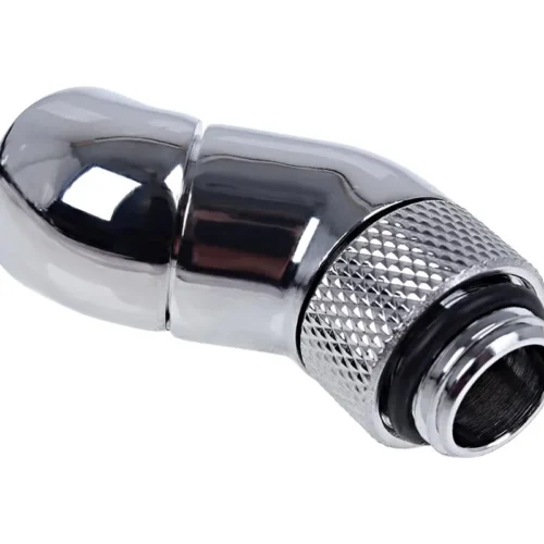 Alternative view of Ъглов адаптер Alphacool Eiszapfen, 2 x 45°, G1/4 външна към G1/4 вътрешна резба, Сребрист
